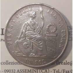 PERU 1 SOL 1871 SILVER COIN